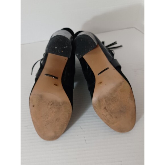 Gianni bini Black Leather Embossed and Suede Ankle boots Size 8 - Picture 6 of 7